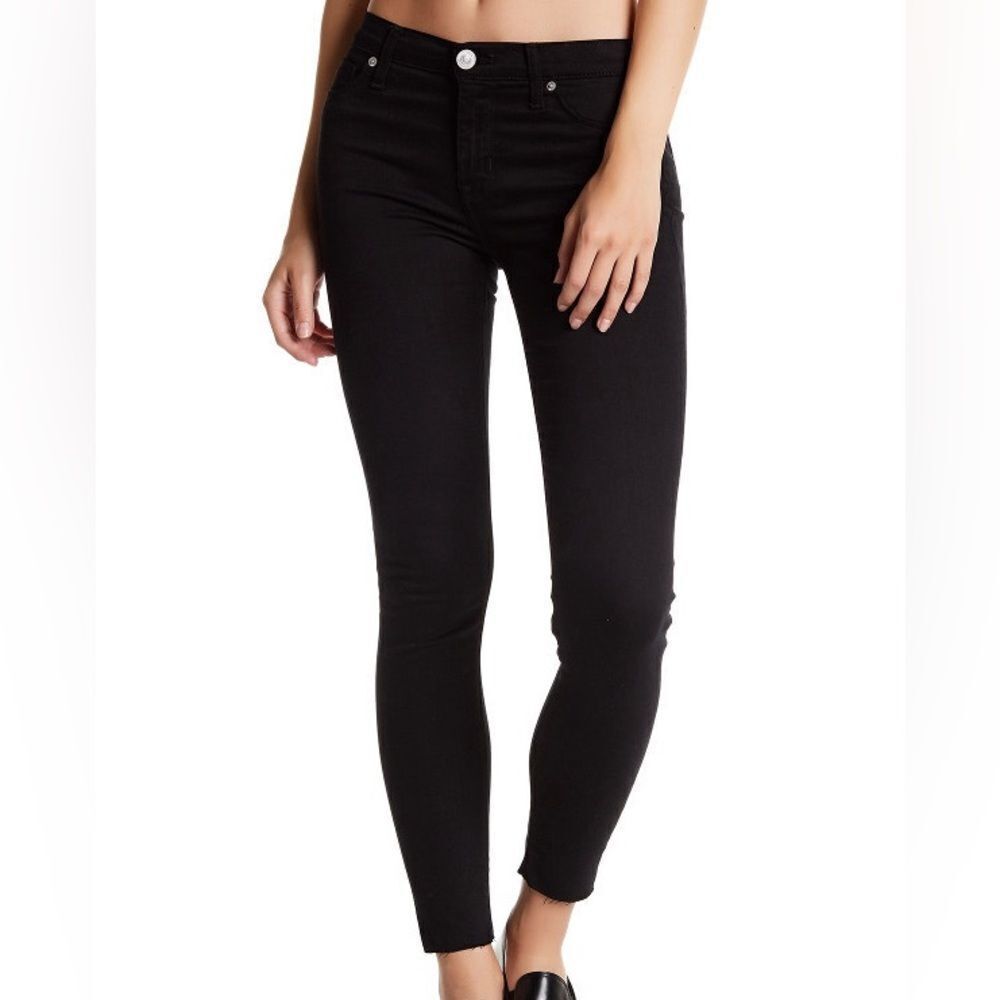 Hudson Natalie Super Skinny Mid Rise Jeans Black Size 29
